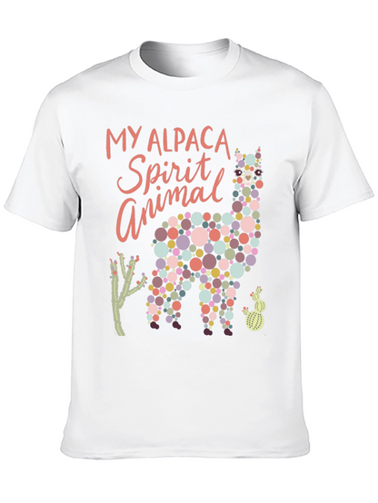 Alpaca Spirit Animal Graphic Tee - Black