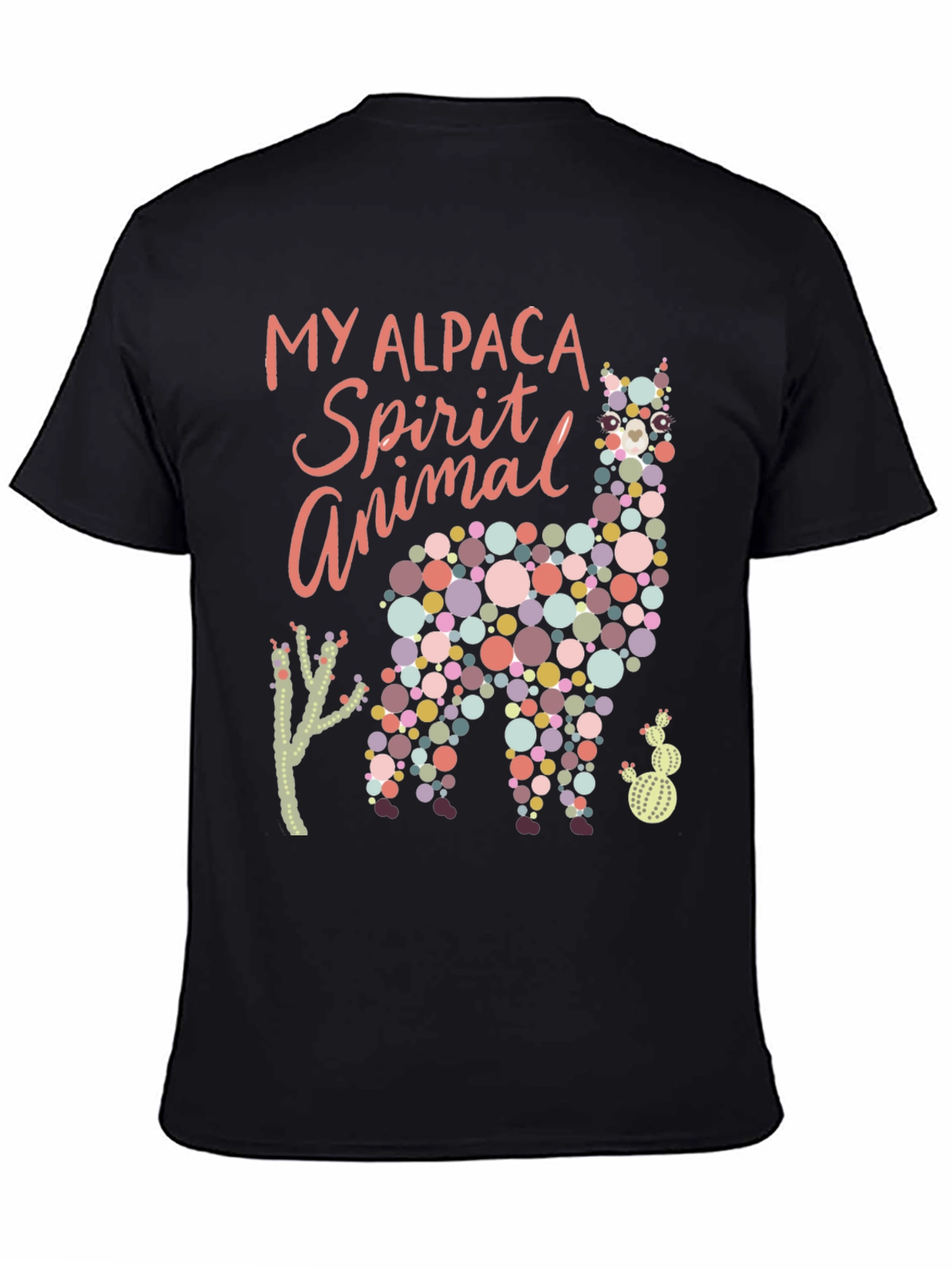 Alpaca Spirit Animal Graphic Tee - Black