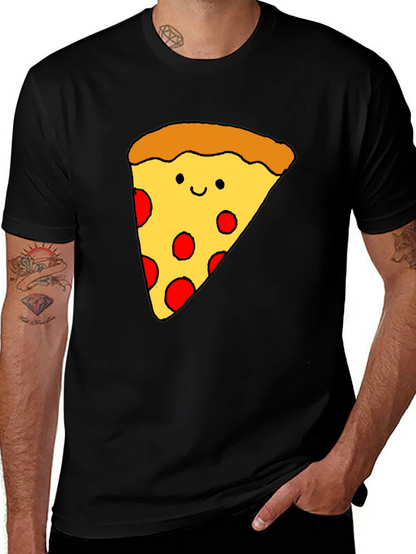 Fun Pizza Graphic T-Shirt - Black