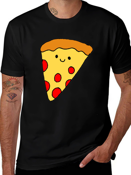 Fun Pizza Graphic T-Shirt - Black