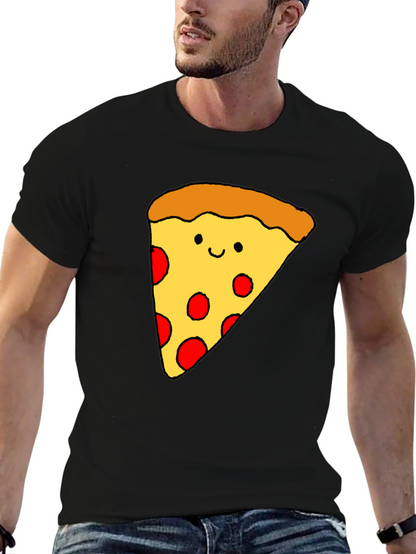 Fun Pizza Graphic T-Shirt - Black
