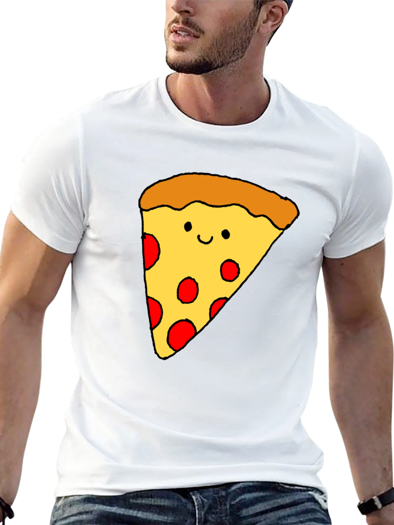 Fun Pizza Graphic T-Shirt - Black