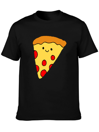Fun Pizza Graphic T-Shirt - Black