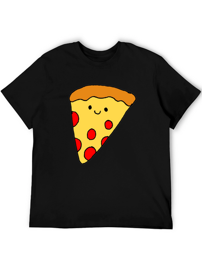 Fun Pizza Graphic T-Shirt - Black