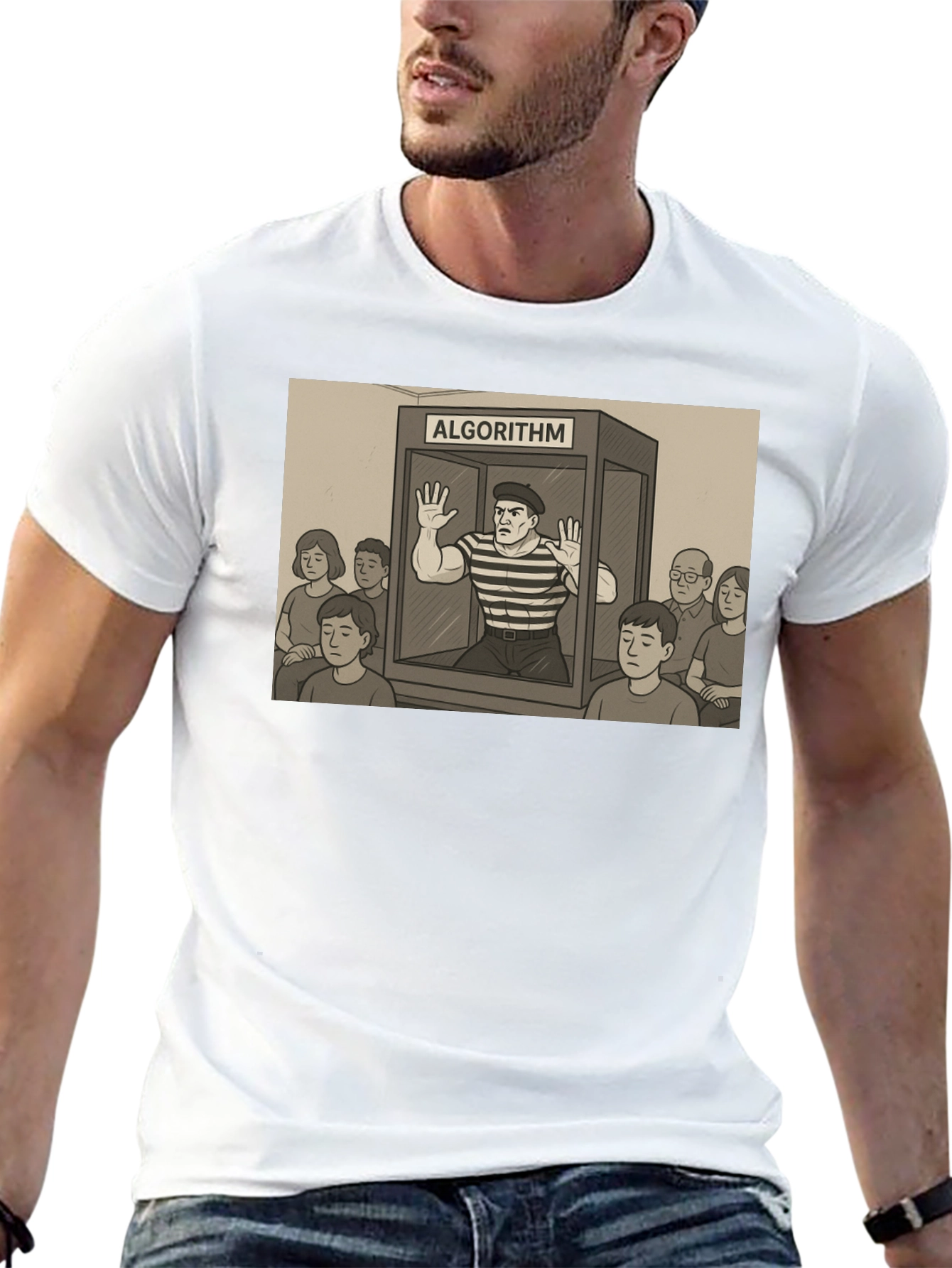 Algorithm Funny Graphic T-Shirt - Black