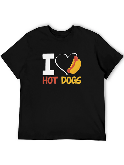 I Heart Hot Dogs T-Shirt - Fun Graphic Tee