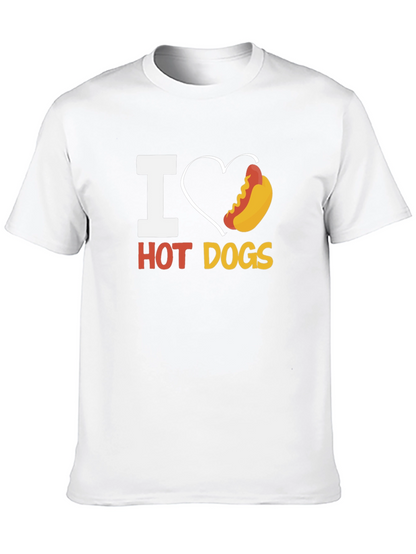 I Heart Hot Dogs T-Shirt - Fun Graphic Tee