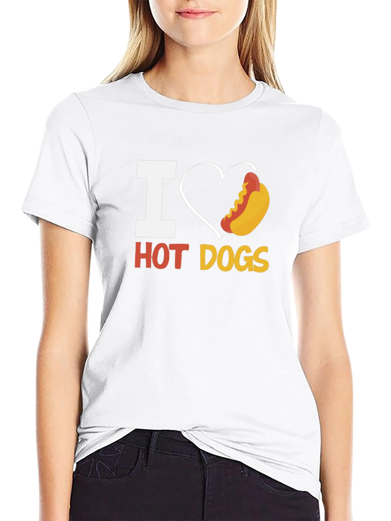 I Heart Hot Dogs T-Shirt - Fun Graphic Tee