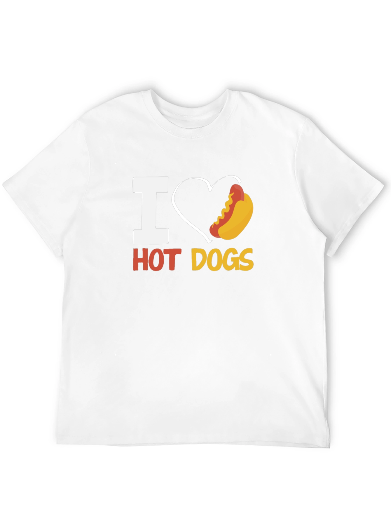 I Heart Hot Dogs T-Shirt - Fun Graphic Tee