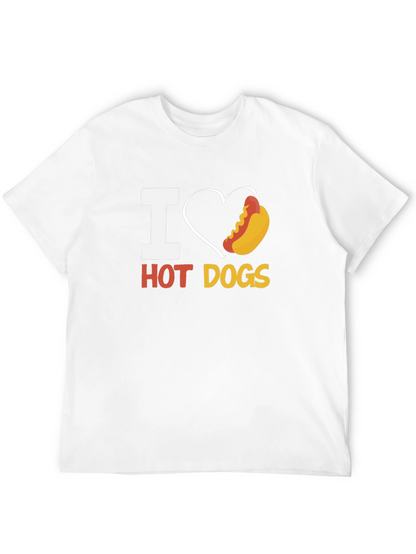 I Heart Hot Dogs T-Shirt - Fun Graphic Tee