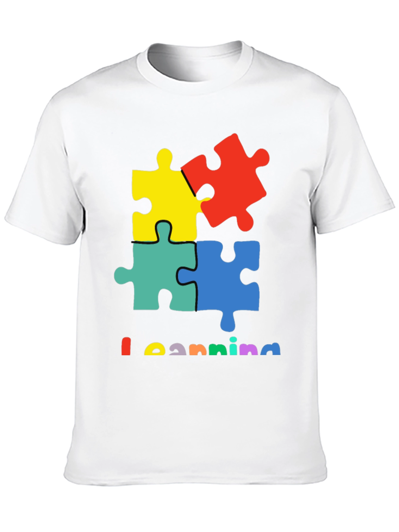 Learning Autism Awareness Puzzle Piece T-Shirt