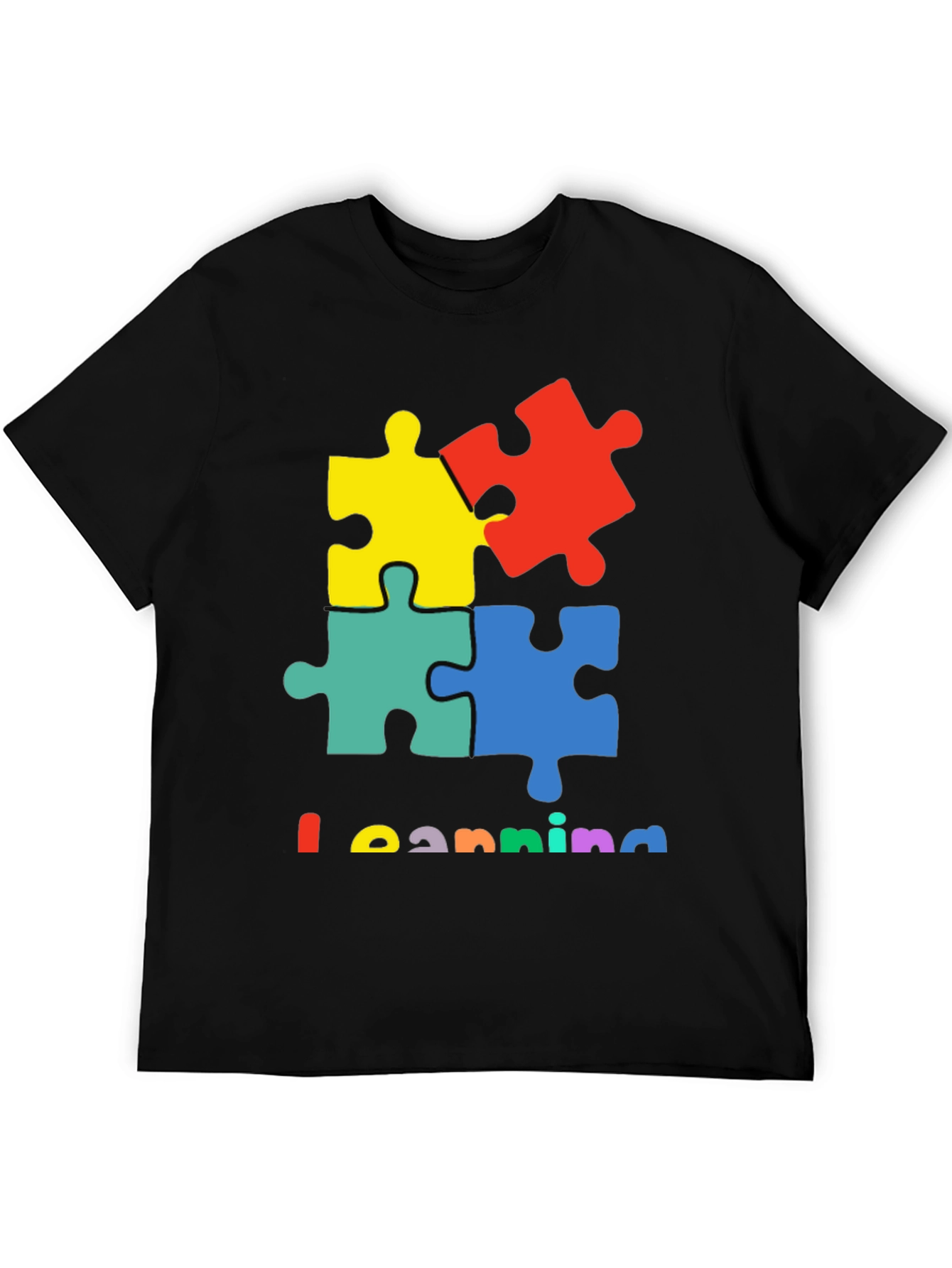 Learning Autism Awareness Puzzle Piece T-Shirt