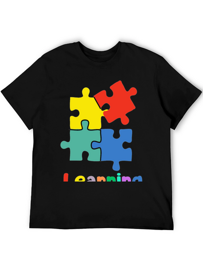 Learning Autism Awareness Puzzle Piece T-Shirt