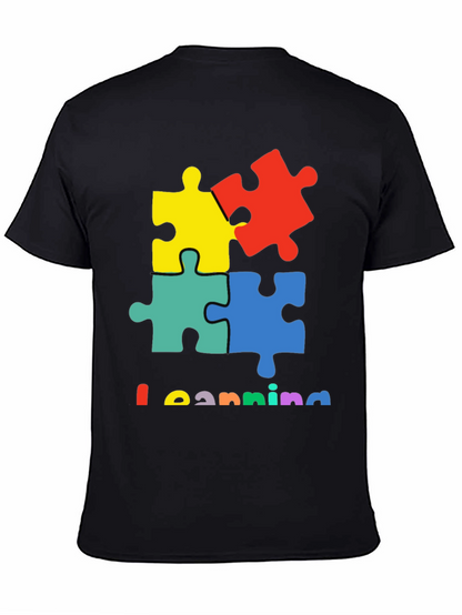 Learning Autism Awareness Puzzle Piece T-Shirt