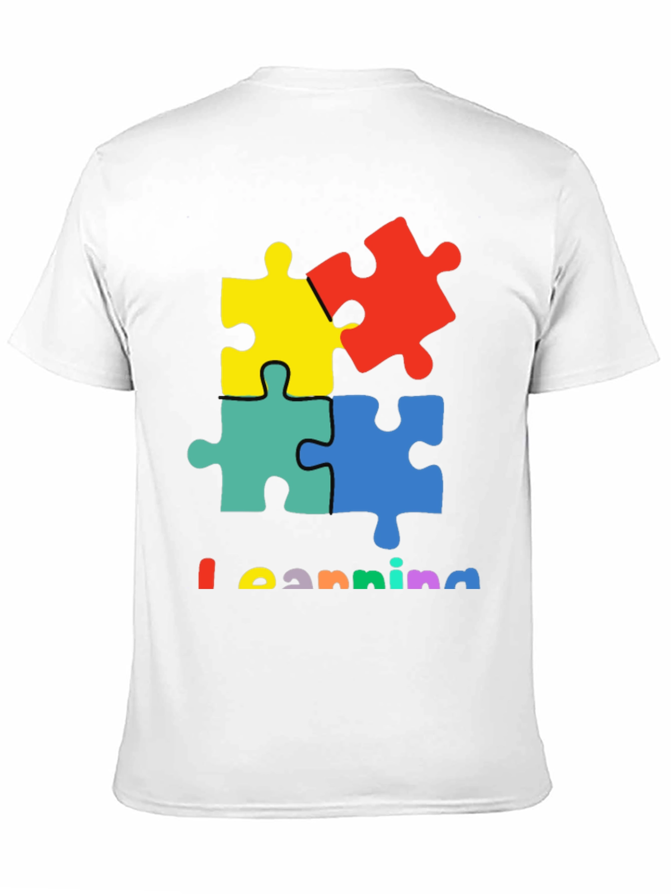 Learning Autism Awareness Puzzle Piece T-Shirt