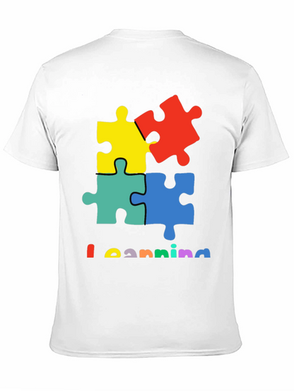 Learning Autism Awareness Puzzle Piece T-Shirt
