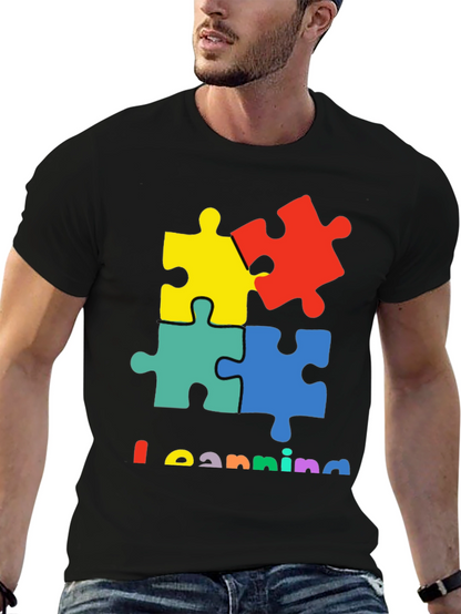 Learning Autism Awareness Puzzle Piece T-Shirt