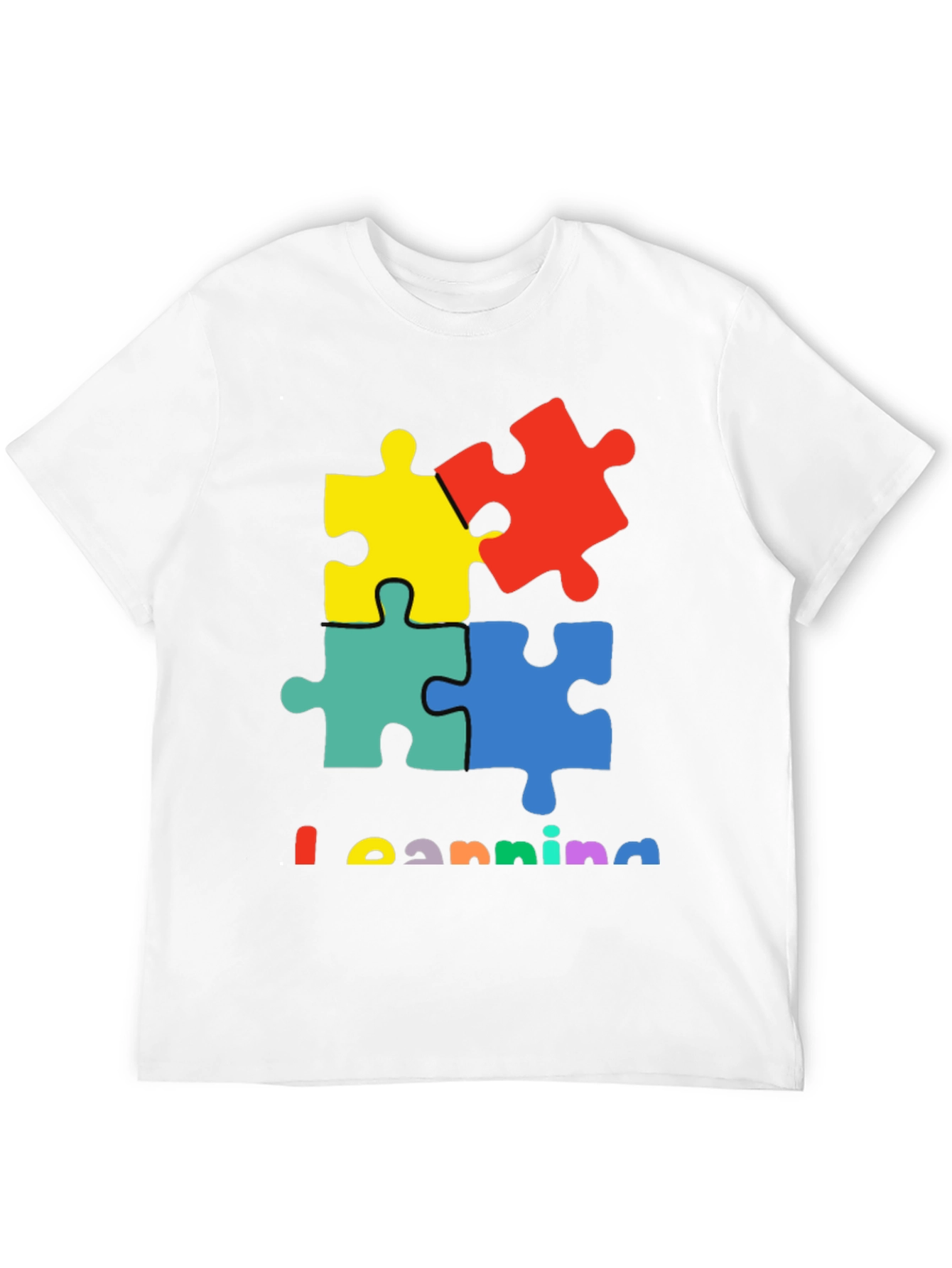 Learning Autism Awareness Puzzle Piece T-Shirt