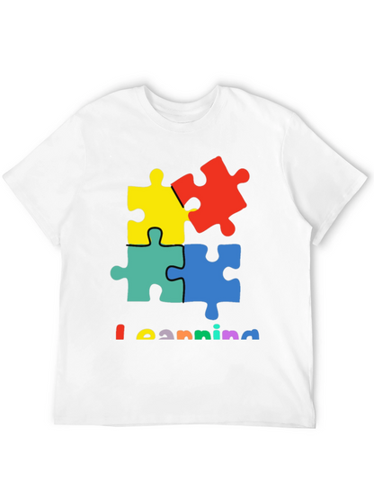 Learning Autism Awareness Puzzle Piece T-Shirt