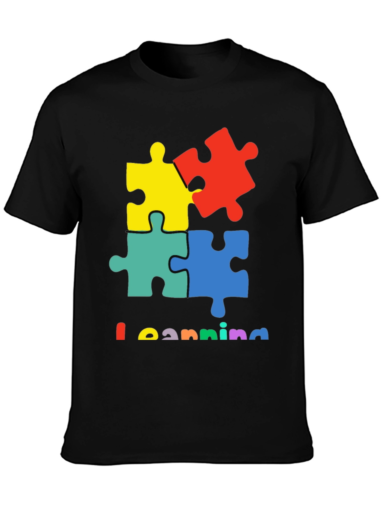 Learning Autism Awareness Puzzle Piece T-Shirt