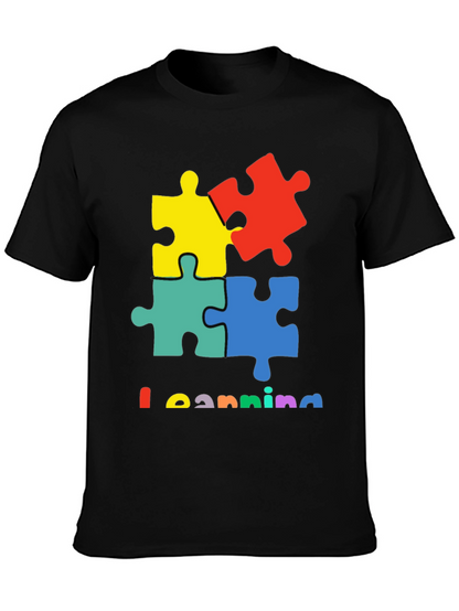 Learning Autism Awareness Puzzle Piece T-Shirt