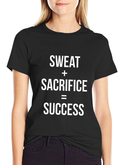 Motivational Sweat Sacrifice Success Graphic T-Shirt