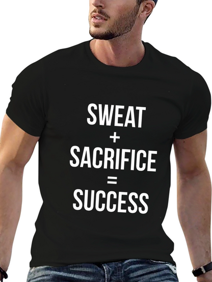 Motivational Sweat Sacrifice Success Graphic T-Shirt