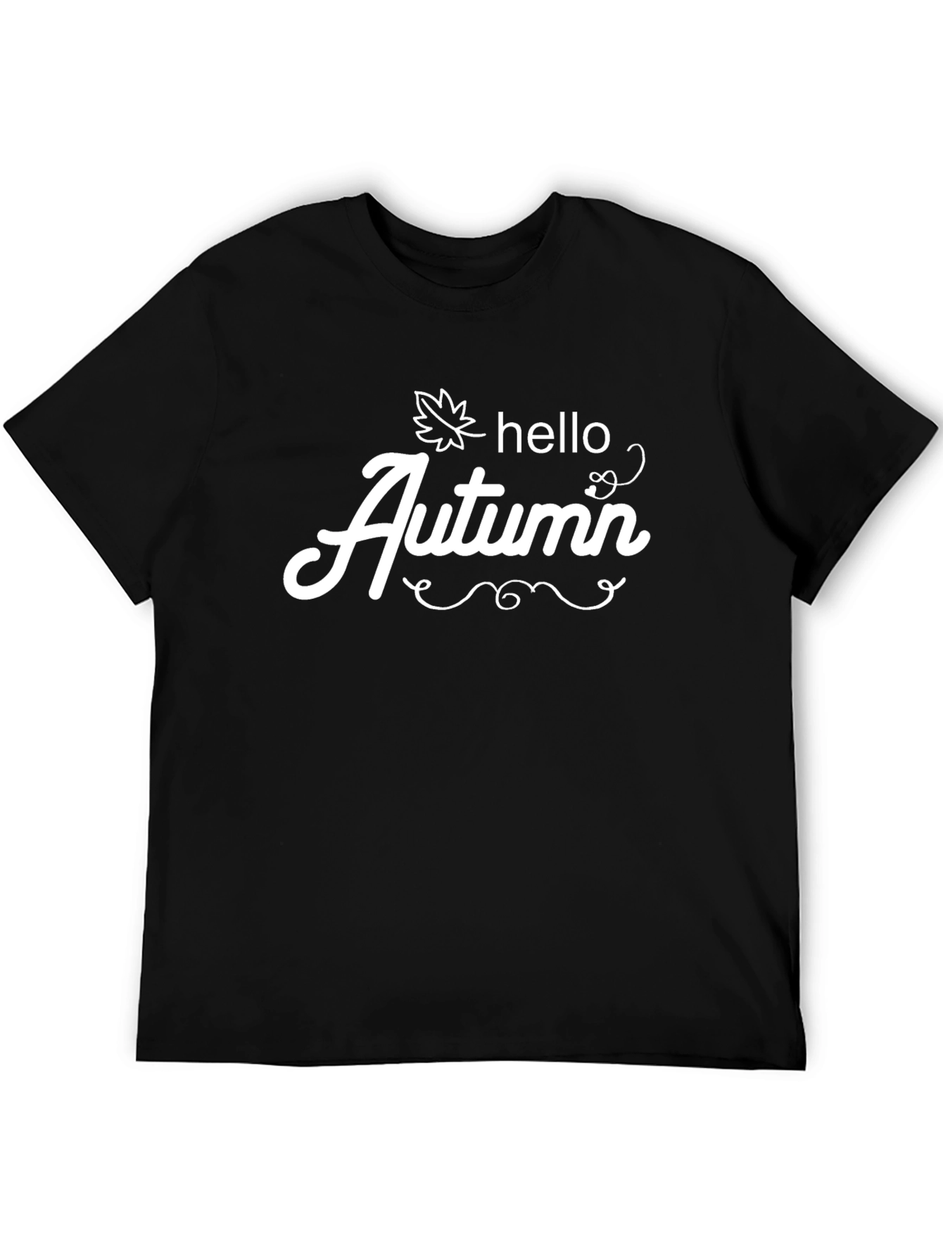 Hello Autumn Graphic Tee - Black