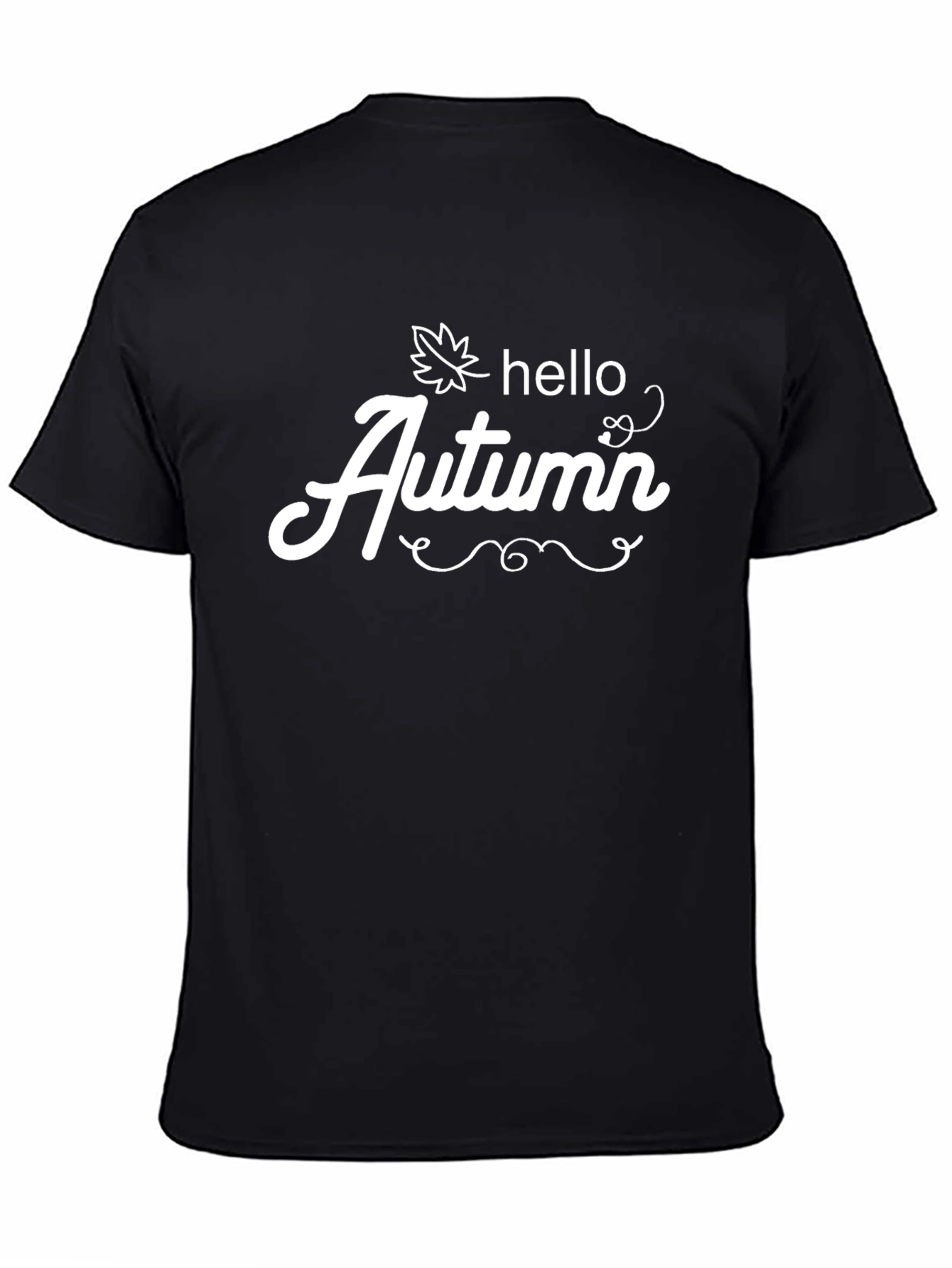 Hello Autumn Graphic Tee - Black
