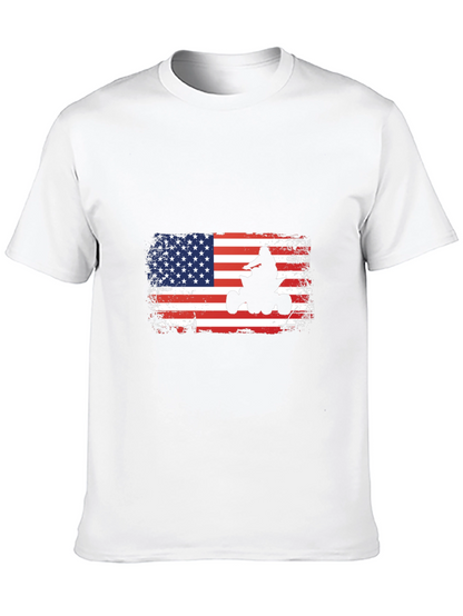 American Flag ATV Rider Graphic Tee - Patriotic Shirt