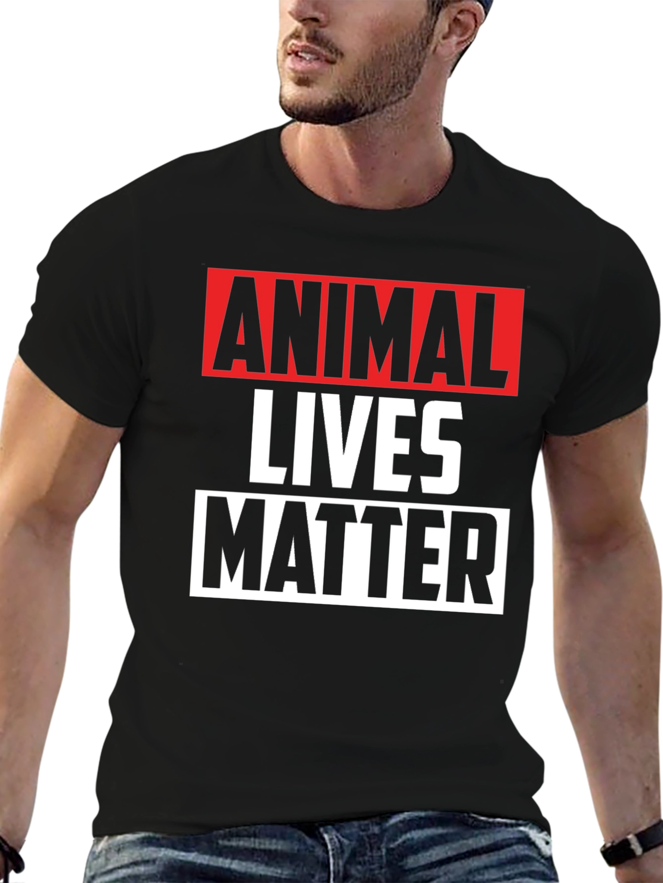 Animal Lives Matter Graphic Tee - Black Unisex T-Shirt