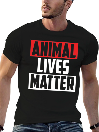 Animal Lives Matter Graphic Tee - Black Unisex T-Shirt