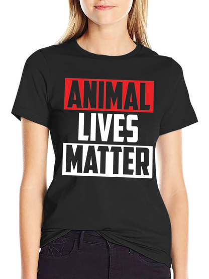 Animal Lives Matter Graphic Tee - Black Unisex T-Shirt