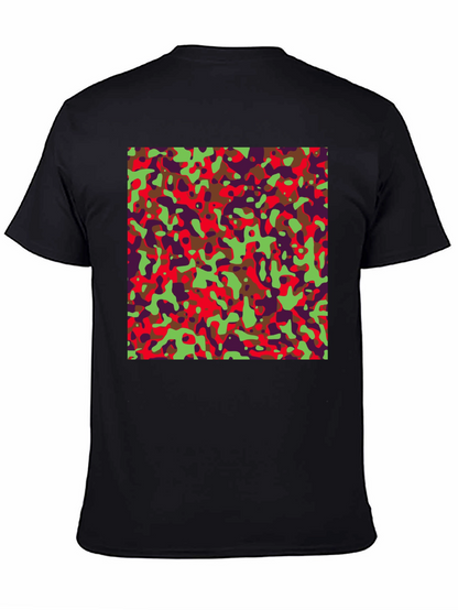 Camo Pattern Mens Black Tee