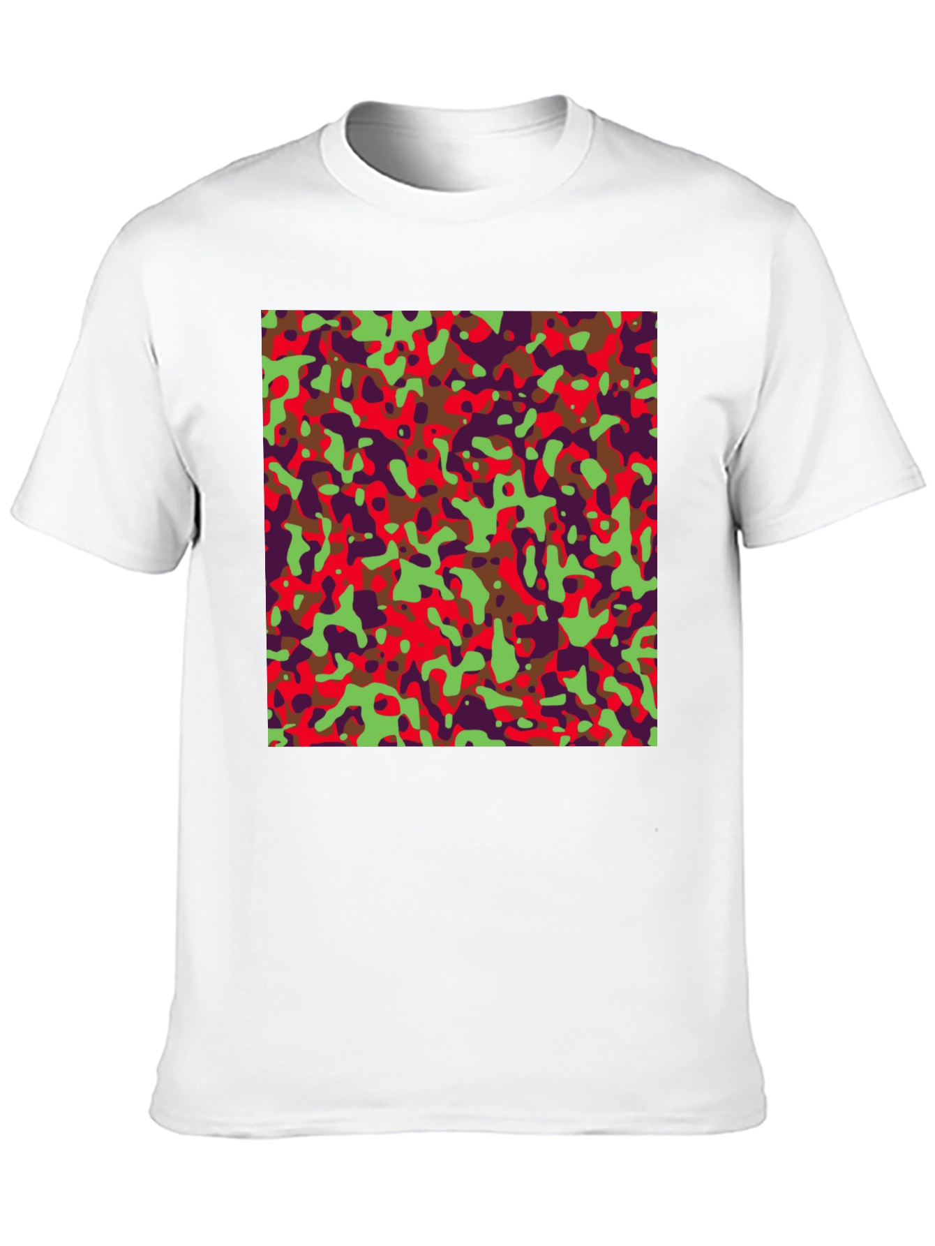 Camo Pattern Mens Black Tee