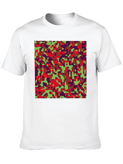 Camo Pattern Mens Black Tee