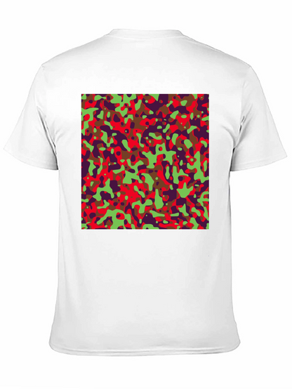 Camo Pattern Mens Black Tee