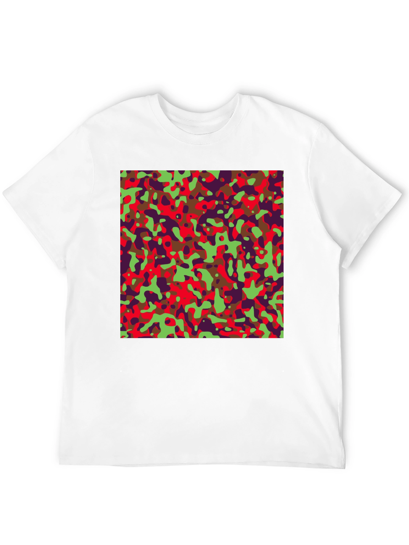 Camo Pattern Mens Black Tee