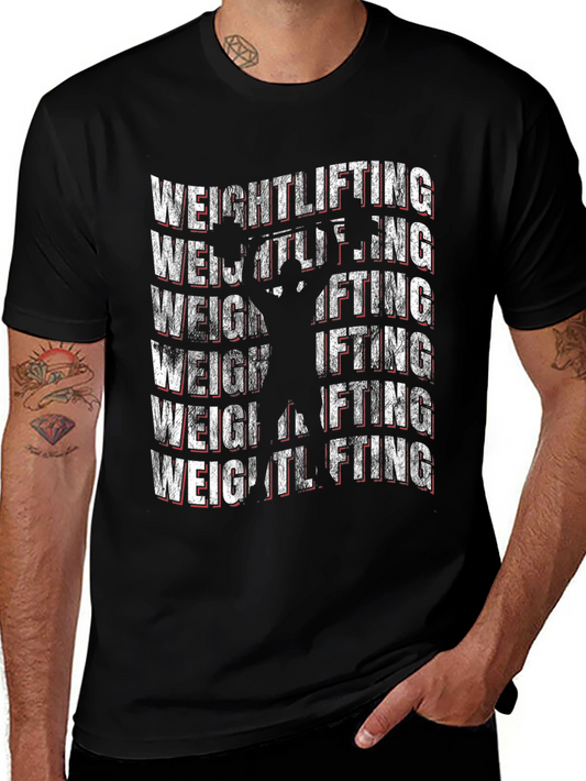 Weightlifting T-Shirt - Black Gym Workout Tee