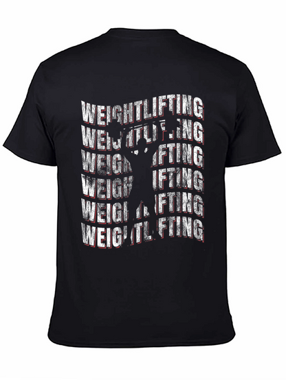 Weightlifting T-Shirt - Black Gym Workout Tee