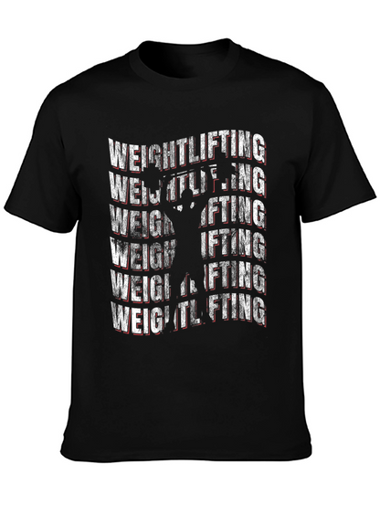 Weightlifting T-Shirt - Black Gym Workout Tee