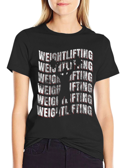 Weightlifting T-Shirt - Black Gym Workout Tee