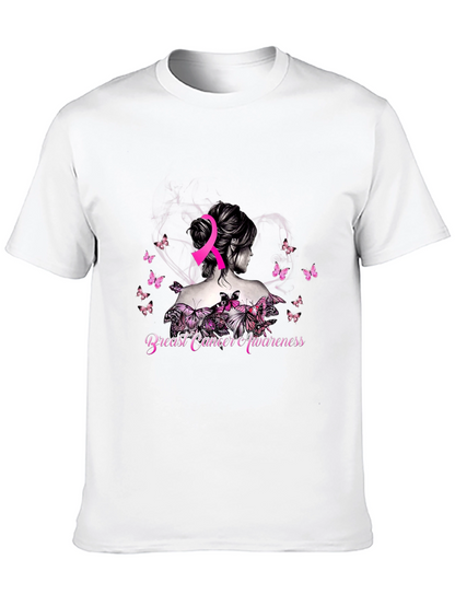 Breast Cancer Awareness Butterfly T-Shirt