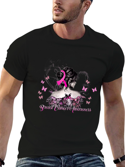 Breast Cancer Awareness Butterfly T-Shirt