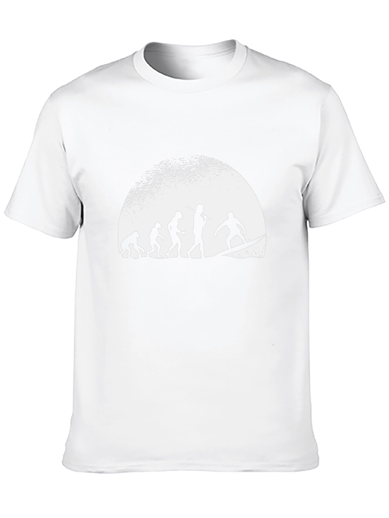 Evolution of Surfing Graphic Tee - Black Cotton T-Shirt