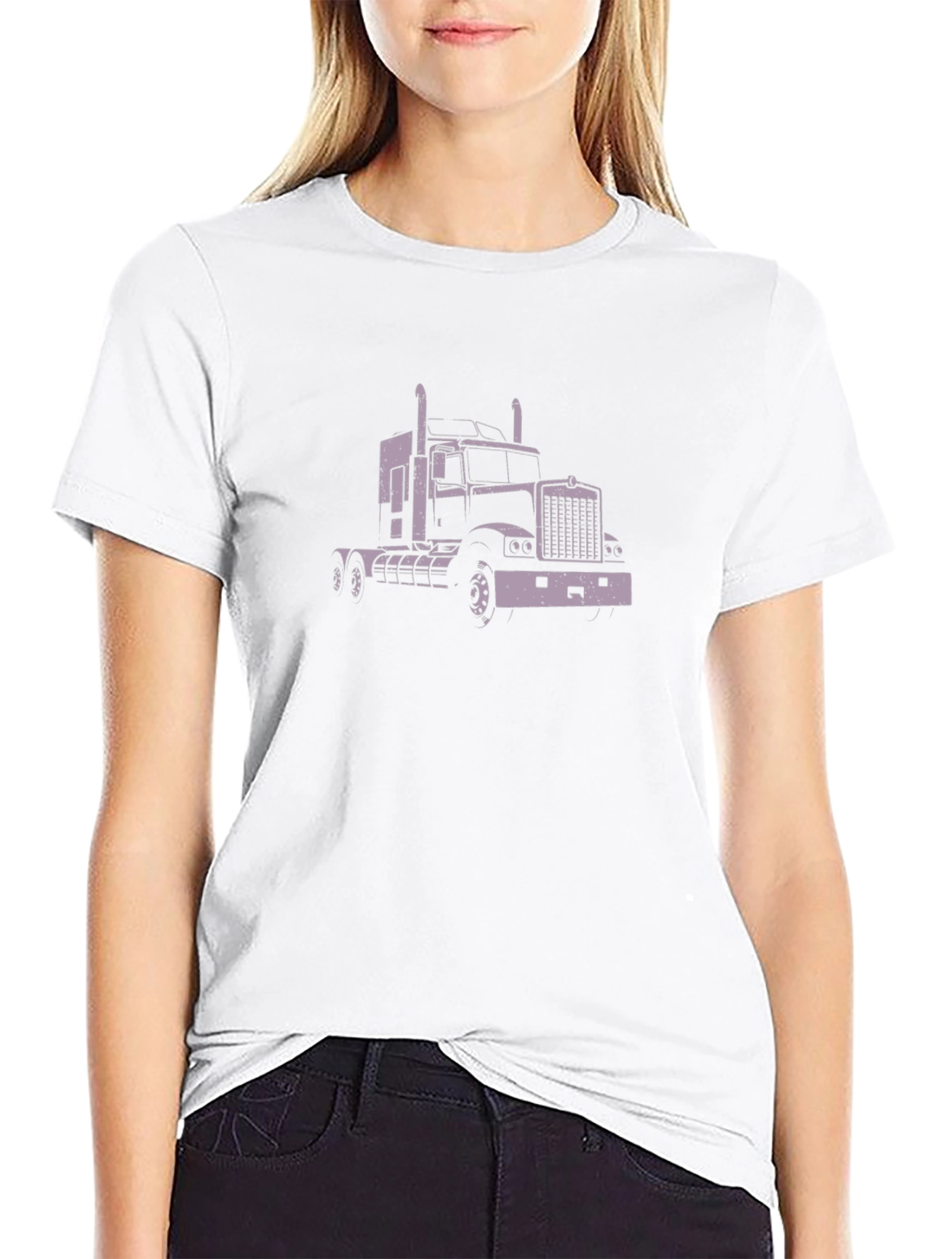 Trucker Style Black Tee