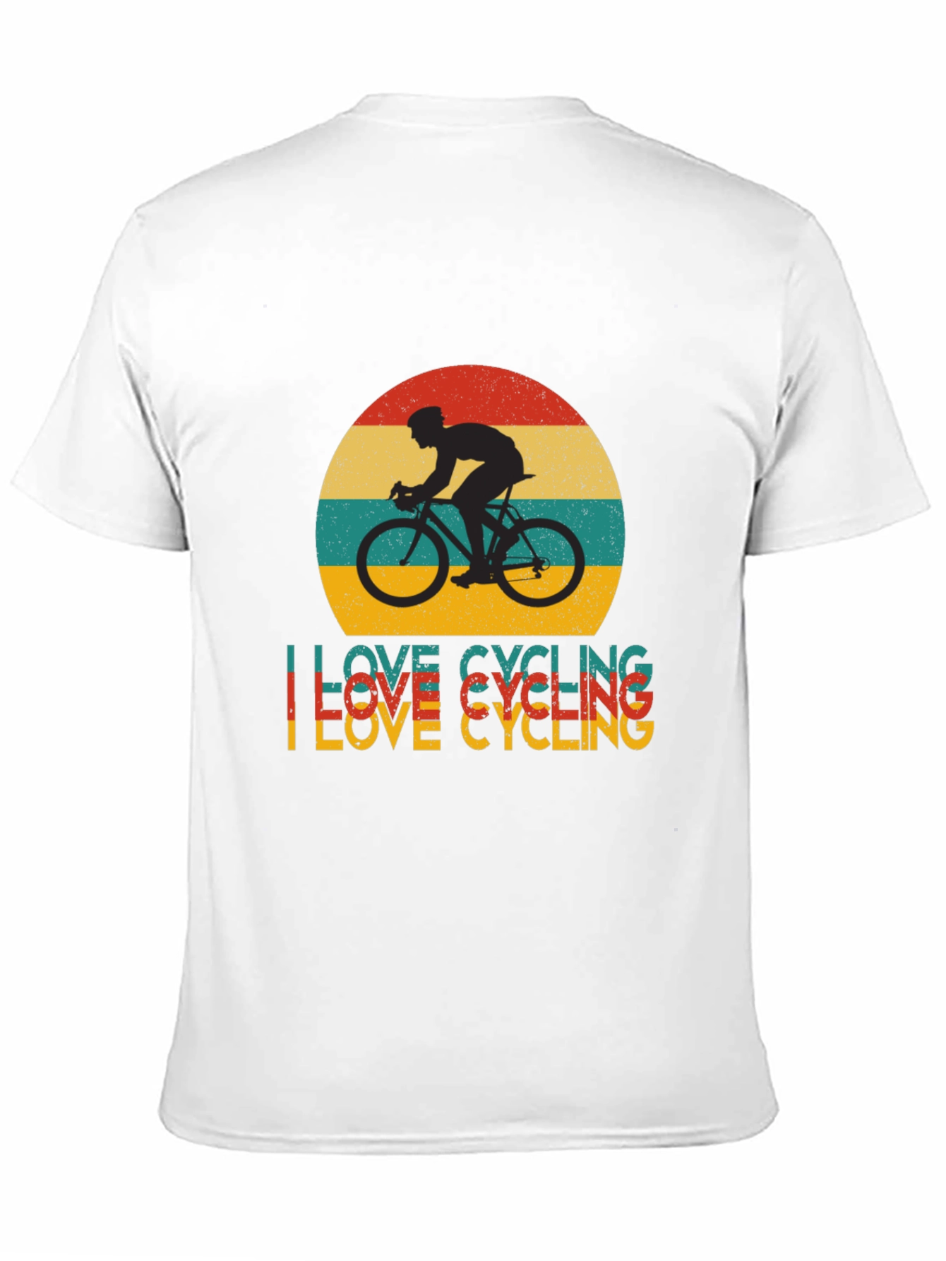 I Love Cycling Retro Graphic Tee - Black T-Shirt