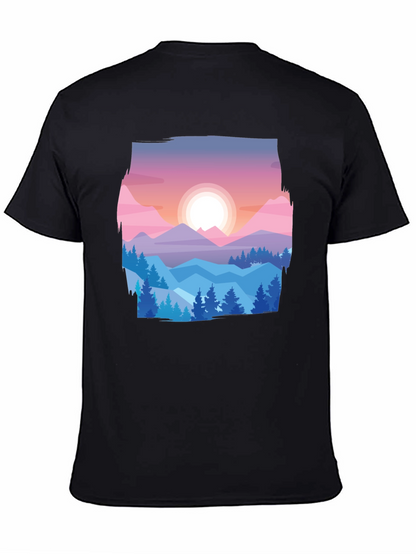 Mountain Sunset Graphic Tee - Nature Lovers T-Shirt