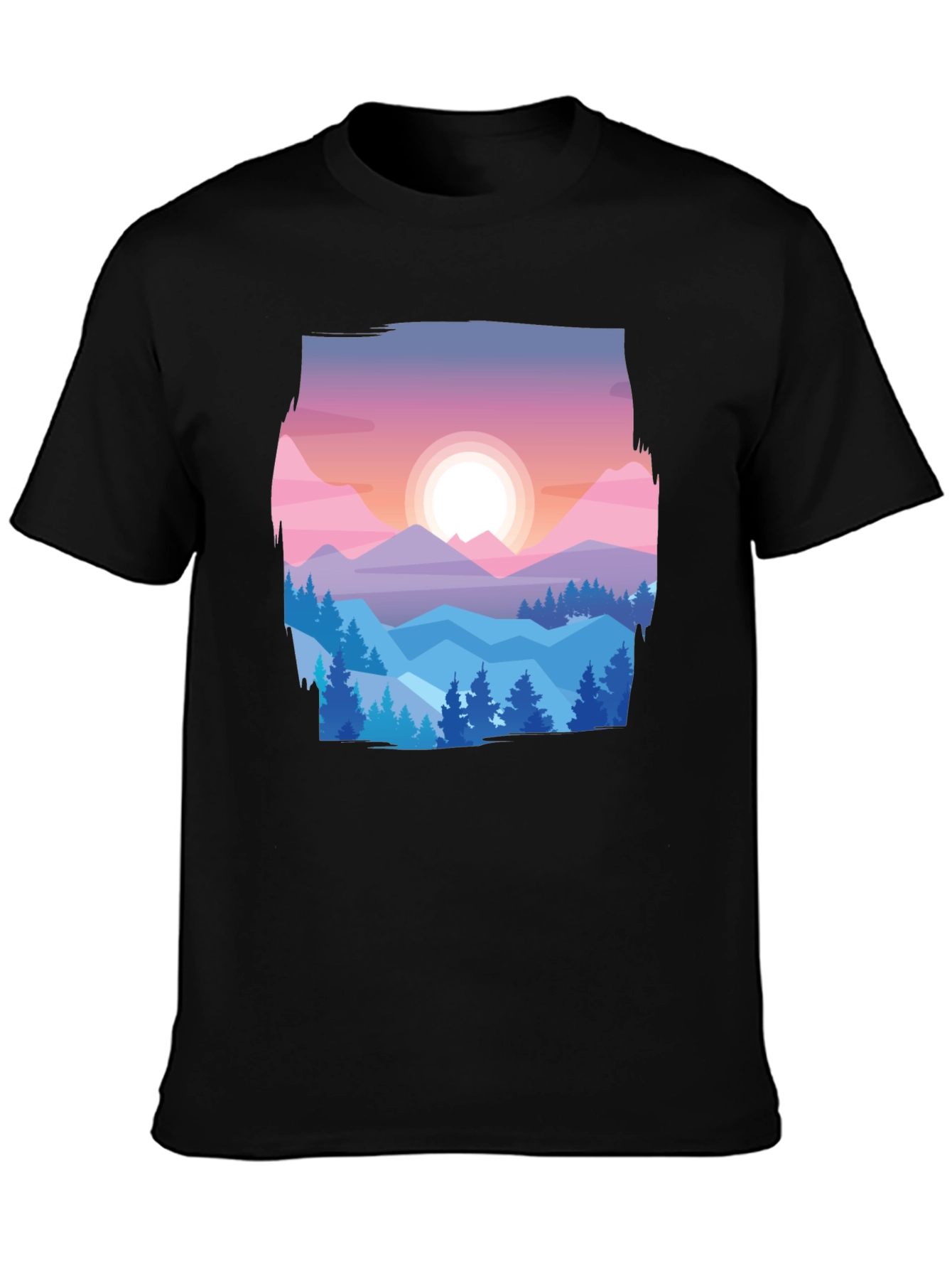 Mountain Sunset Graphic Tee - Nature Lovers T-Shirt