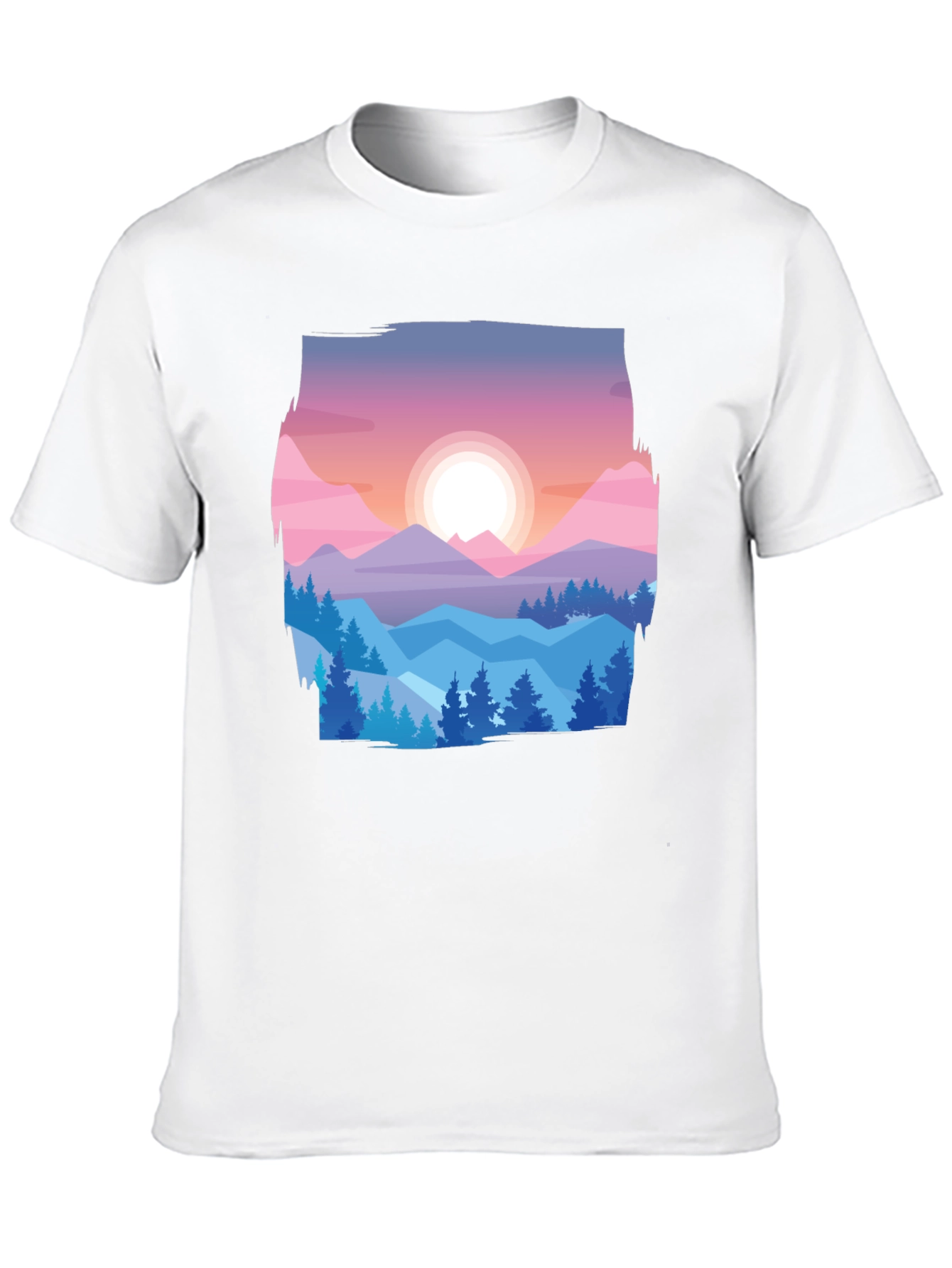 Mountain Sunset Graphic Tee - Nature Lovers T-Shirt